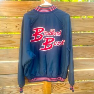 Vintage 80's Black Mens XL Bradford Bunch Bomber Jacket